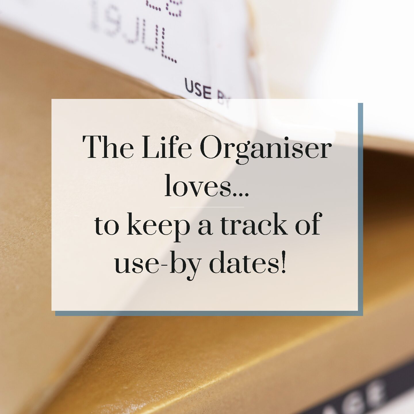 The Life Organiser…loves to keep a track of use-by dates!