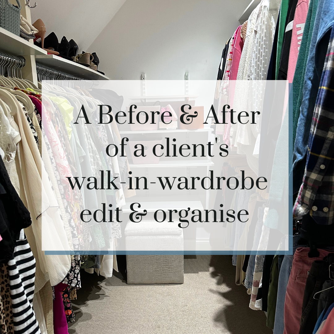 Walk In Client A Before & After of a client's walk-in-wardrobe declutter & organise in ...